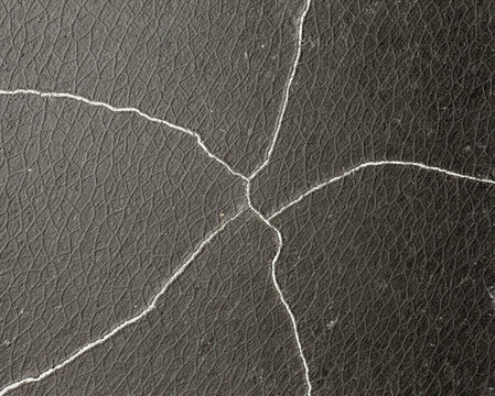 Dark Crazed Ceramic Glaze With Fine Crackle Network