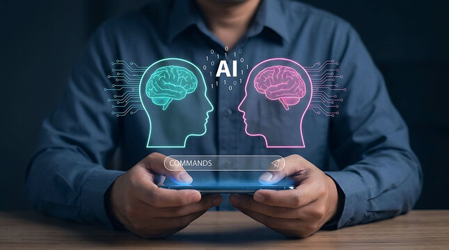 AI prompt chat bot communication technology artificial intelligence human brain