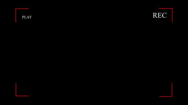 4K animation digital camera recording interface overlay against green screen background.