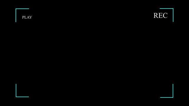 4K animation digital camera recording interface overlay against green screen background.