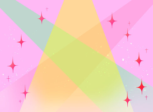 三色のライト　黄色　キラキラ