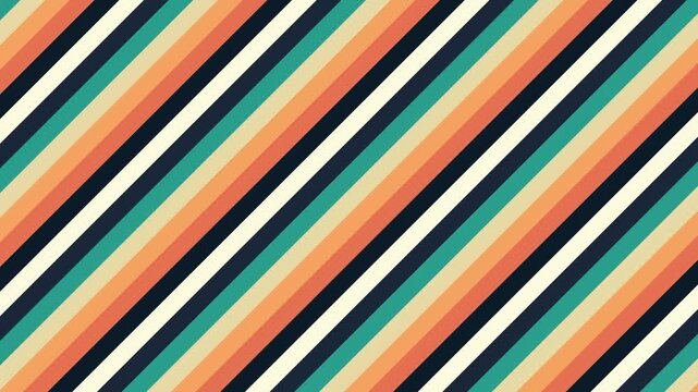 Retro Vintage Aesthetic Diagonal Striped Pattern Background in Warm Earth Tones and Cool Teal Hues for Creative Design Projects and Web Banners