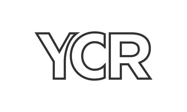 YCR logo design template with strong and modern bold text. Initial based vector logotype featuring simple and minimal typography. Trendy company identity.