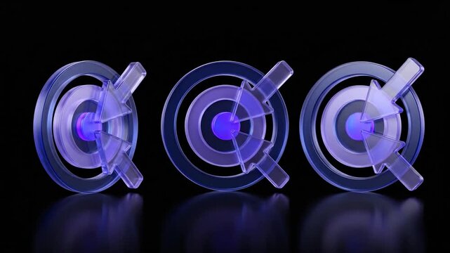 3D Animated At Sign Symbol Spinning Loop