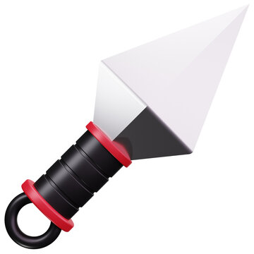 Ninja Kunai Knife 3D Illustrations