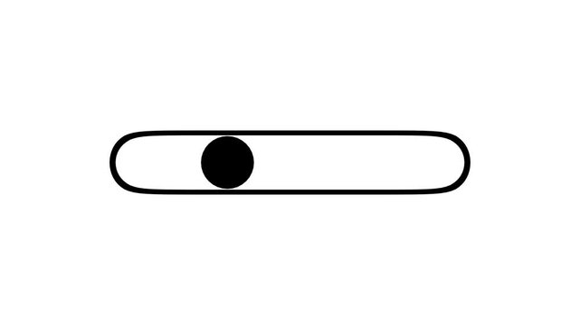 Minimalist Loading Screen Animation with Black Dot on White Background