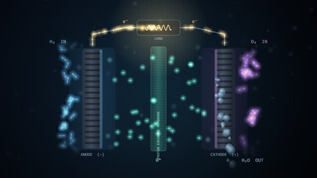 Hydrogen Fuel Cell Diagram Energy Flow Seamless Loop
