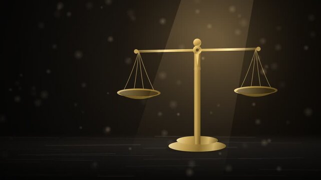 Justice Scales Balance Swing Settle Animation