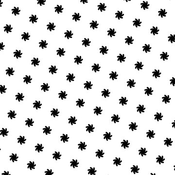 Black and White Swirling Star Pattern Background