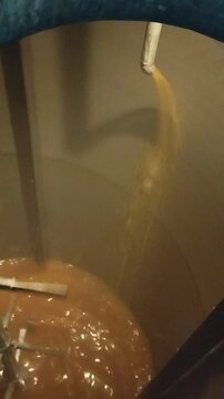 Industrial Chemical Liquid Pumped into Reactor Tank Manufacturing Process