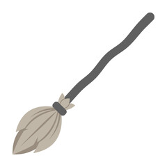 Obraz premium Witch broomstick icon isolated on white background
