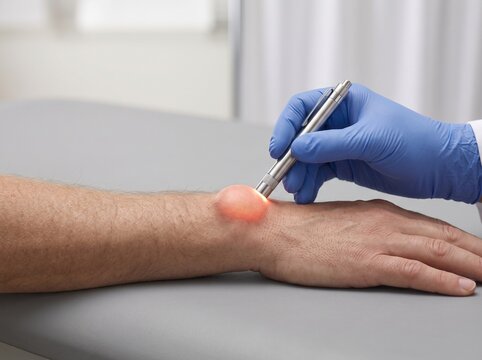 transillumination test for a cystic swelling