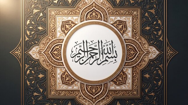 Arabic Calligraphy Bismillah Frame - bismillah hirrahman nirrahim