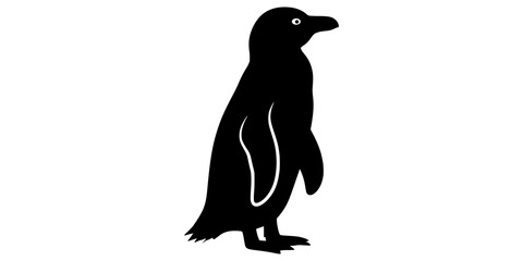 Fototapeta premium African penguin isolated on a black background