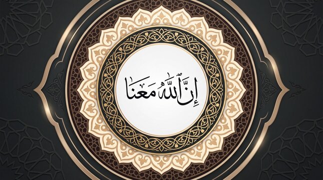 Arabic calligraphy Islamic mandala ornament - 