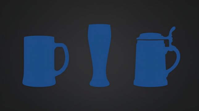 Silhouettes of various beer glass styles.
