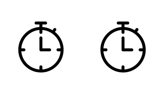 Stopwatch icons with running time display