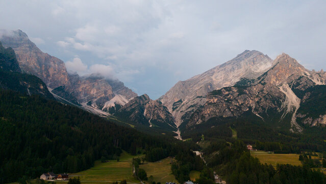 San Vito di Cadore Boite valley in the domain of Mount Antelao called King of the Dolomites. Italian Dolomites Alps Scenery, Italy, Europe. 
