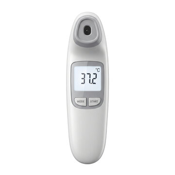 Non Contact Infrared Ear Forehead Thermometer on Transparent Background
