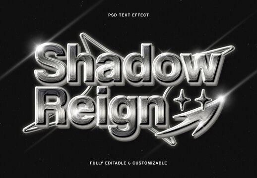 Silver Chrome Text Effect