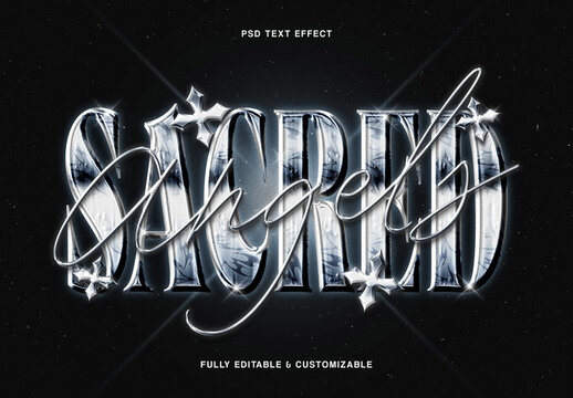 Silver Chrome Text Effect