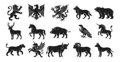 Obraz premium horse silhouettes vector