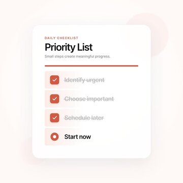 Digital Task List with Progress Marking Priorities