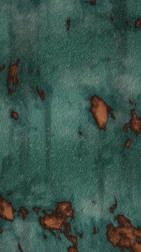 Weathered copper sheet with spreading verdigris patina, seamless loop, vertical