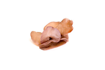 Uncooked brown jelly ear mushroom pile side angle © songpon