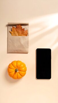 Halloween Mobile Commerce Campaign with Smartphone and Kraft Package