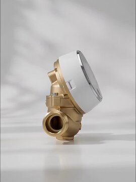 Brass Water Flow Meter and Mechanical Valve Assembly