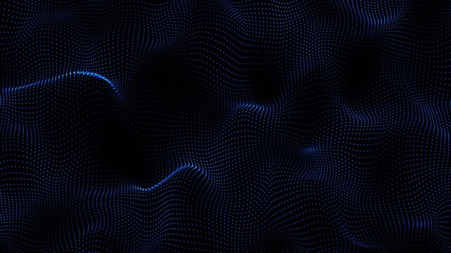 abstract blue Motion background with wave grid lines flow animation, futuristic ai technology and science social media motion design element