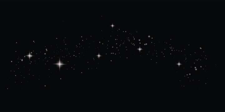Abstract digital background featuring glowing white light particles and faint geometric lines on a solid black backdrop