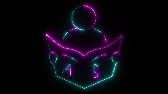 futuristic education, learning, knowledge, and study concept. glowing neon person reading book icon ANIMATION 4K VIDEO