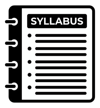 Syllabus Icon Illustration with Bullet Points and Lines