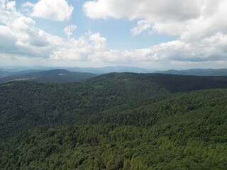 Fototapeta premium Jezioro Solina - Polska Zachód słonca nagrany dronem