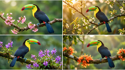 Naklejka premium The Most Beautiful and Colorful Bird in the World
