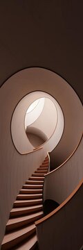 Spiral staircase with repeating pattern of curves, ||staircase, design