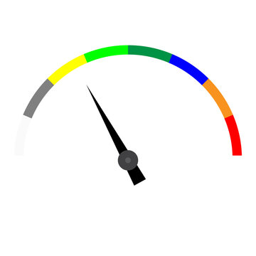 Indicator color spectrum barometer full vector