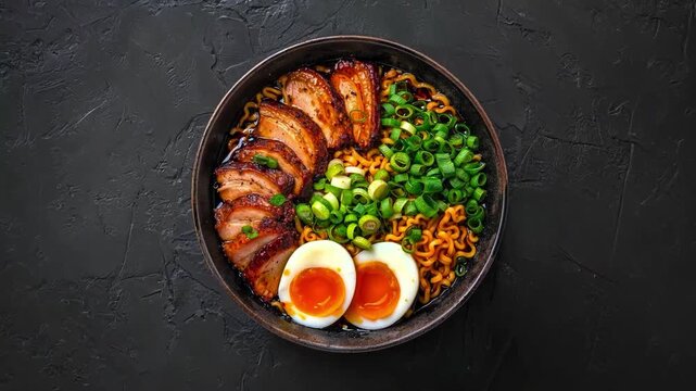 4K Video of a grilled meat wrap filled with seasoned meat, fresh vegetables, and herbs, presented as a flavorful street food meal.