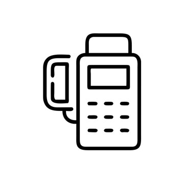 Payment terminal device with handheld scanner for transactions.