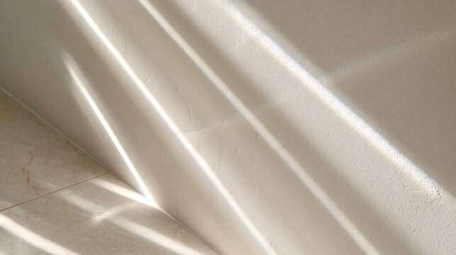Sunlight rays and shadow texture on a white wall interior background 70