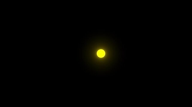 Glowing green and yellow dual circle loading indicator animation on dark background loop 4k