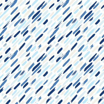 Diagonal brushstrokes in light blue on a pale blue background, soft and airy for minimal design projects, seamless vector pattern, abstract background.