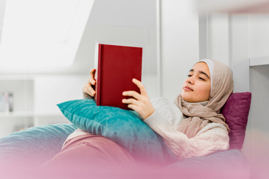 Woman reading book