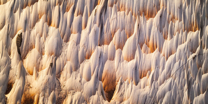 Eroded pumice formations at Campo de Piedra Pomez
