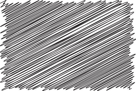Diagonal scribble pattern on a white background creates a textured effect