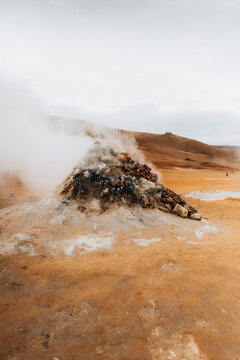 Steaming Fumarole at Hverir Iceland