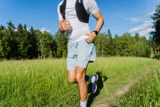 Lower Body Running Mid Stride