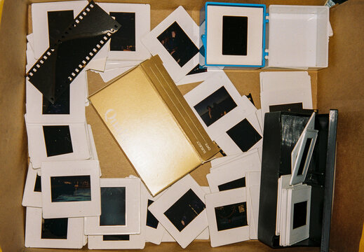 Analog film slide in box 